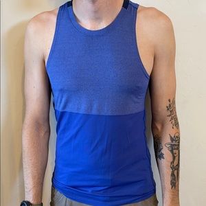 Lululemon Men’s Precise Singlet Tank Top Blue